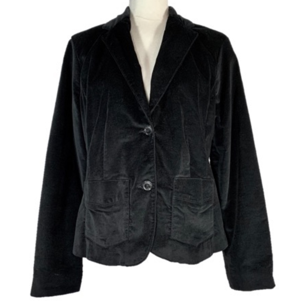 Eddie Bauer Cotton Velvet Stretch Lined Blazer